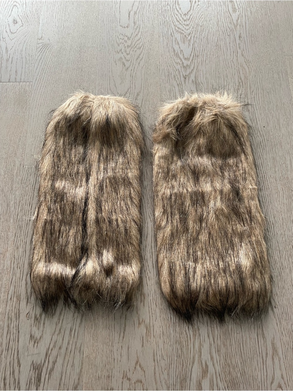 Faux Fur Hand Muff Pair in Brown